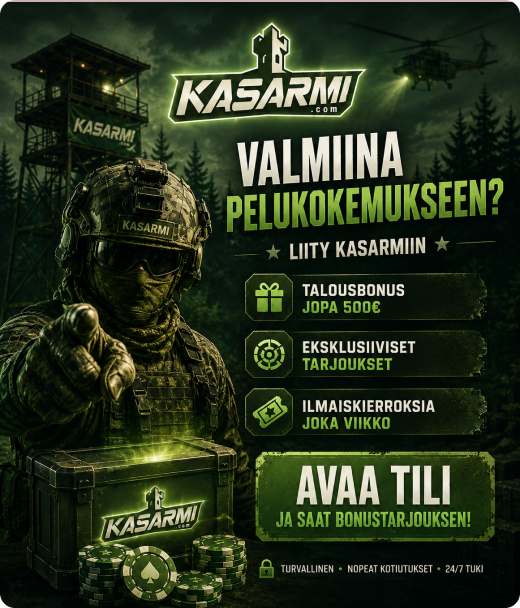 Kasarmi Casino rekisteröinti Suomessa